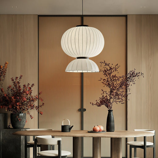 Mulberry Silk Lantern Pendant Light - Simprolos