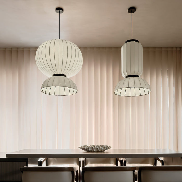 Mulberry Silk Lantern Pendant Light - Simprolos