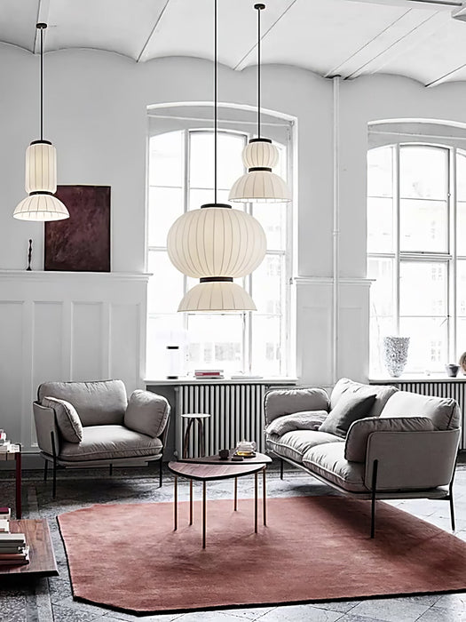 Mulberry Silk Lantern Pendant Light - Simprolos