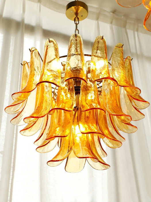 Murano Glass Leaf Chandelier - Simprolos
