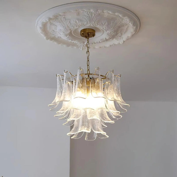 Murano Glass Leaf Chandelier - Simprolos