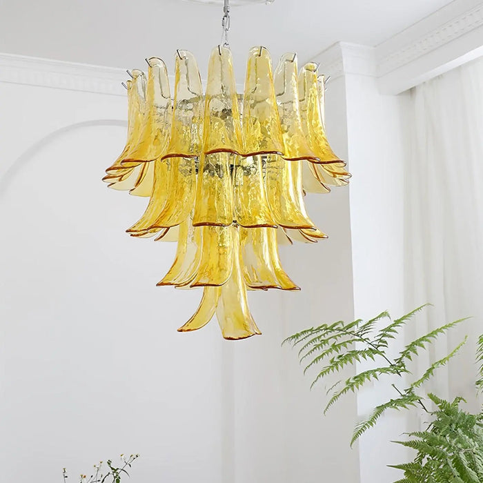 Murano Glass Leaf Chandelier - Simprolos
