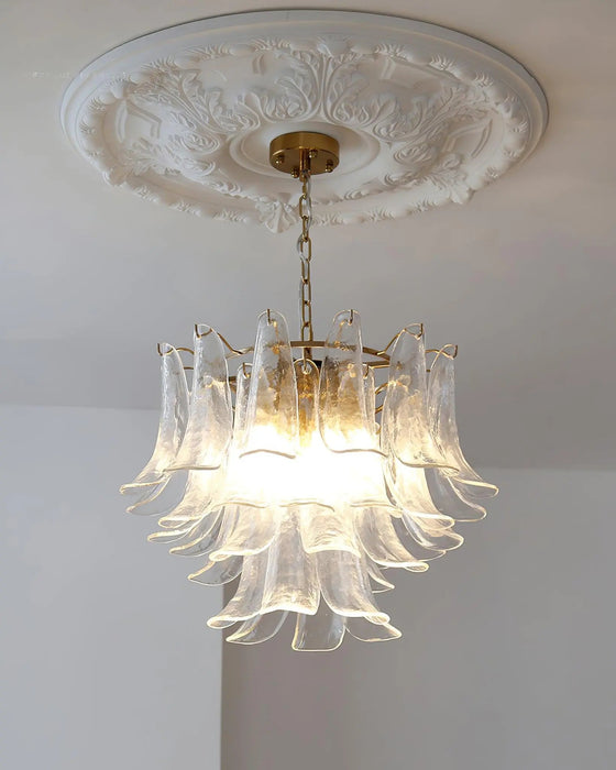 Murano Glass Leaf Chandelier - Simprolos