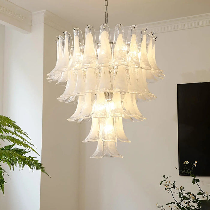 Murano Glass Leaf Chandelier - Simprolos
