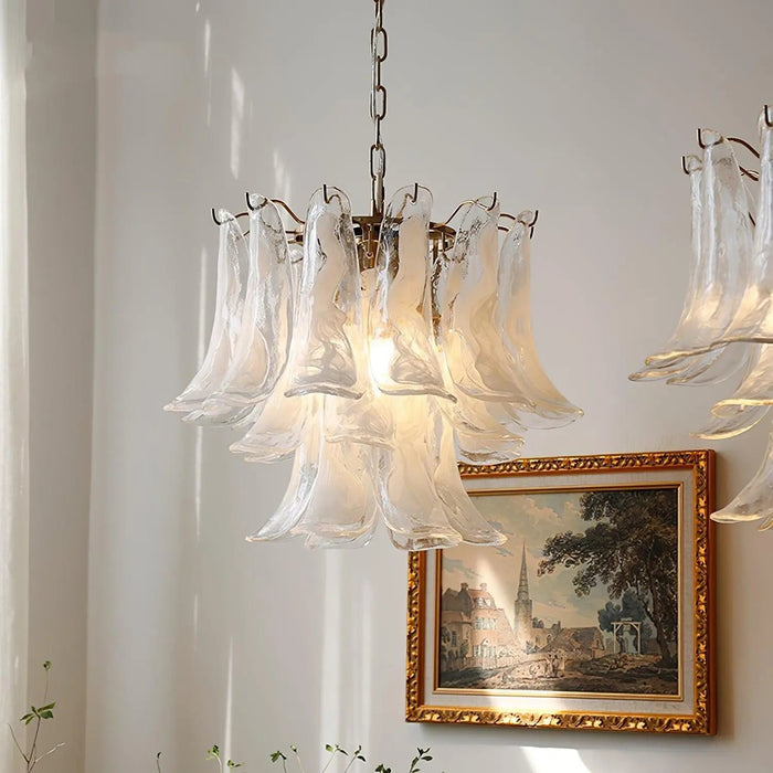 Murano Glass Leaf Chandelier - Simprolos
