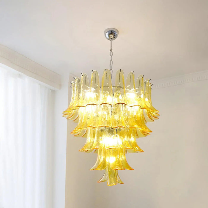 Murano Glass Leaf Chandelier - Simprolos