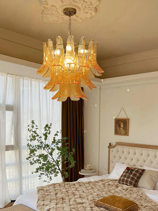 Murano Glass Leaf Chandelier - Simprolos