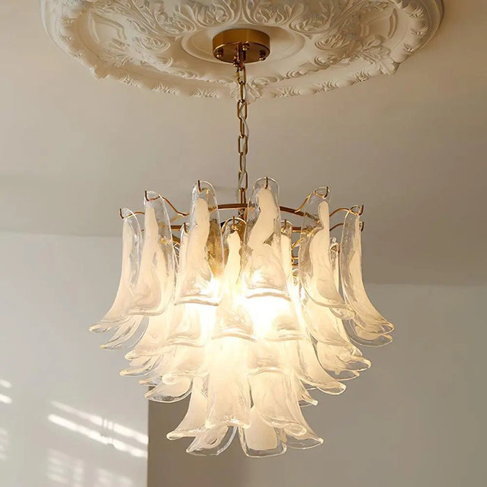Murano Glass Leaf Chandelier - Simprolos