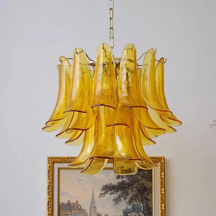 Murano Glass Leaf Chandelier - Simprolos