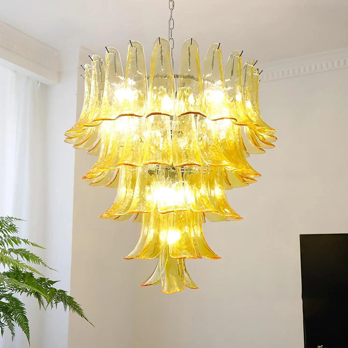 Murano Glass Leaf Chandelier - Simprolos