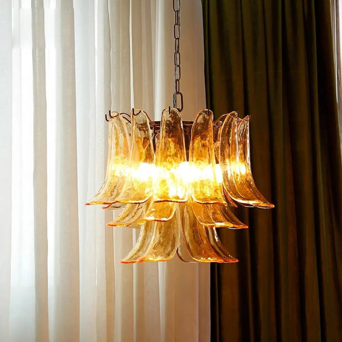 Murano Glass Leaf Chandelier - Simprolos