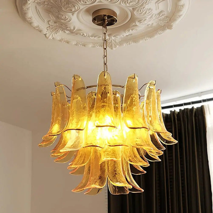 Murano Glass Leaf Chandelier - Simprolos