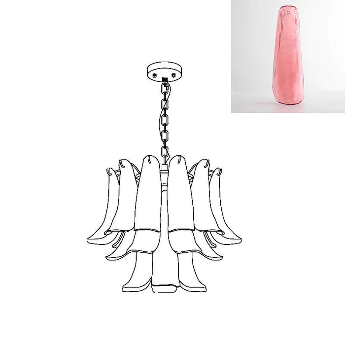 Murano Glass Leaf Chandelier - Simprolos