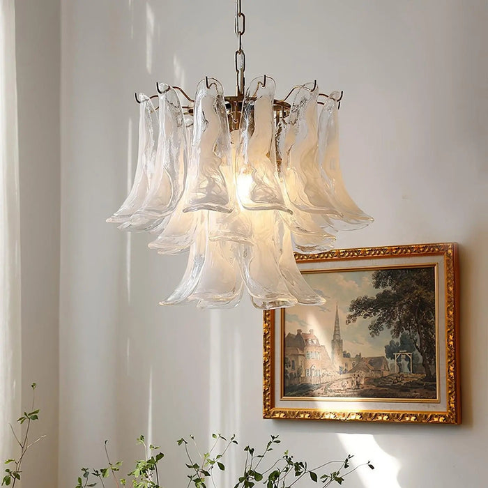 Murano Glass Leaf Chandelier - Simprolos