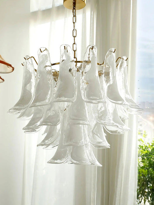 Murano Glass Leaf Chandelier - Simprolos