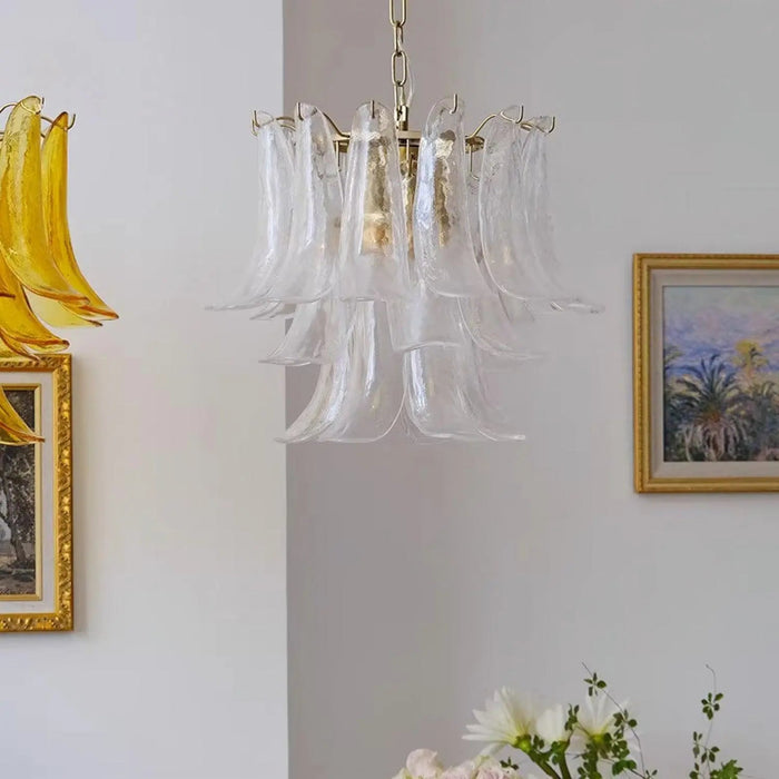 Murano Glass Leaf Chandelier - Simprolos