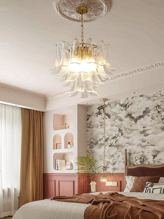 Murano Glass Leaf Chandelier - Simprolos