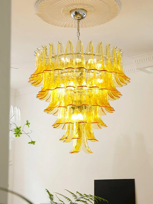 Murano Glass Leaf Chandelier - Simprolos