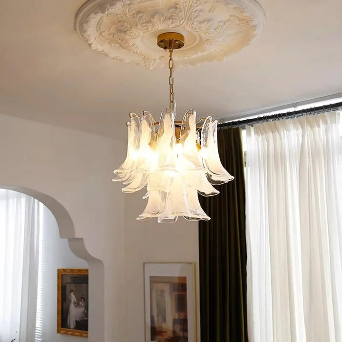 Murano Glass Leaf Chandelier - Simprolos