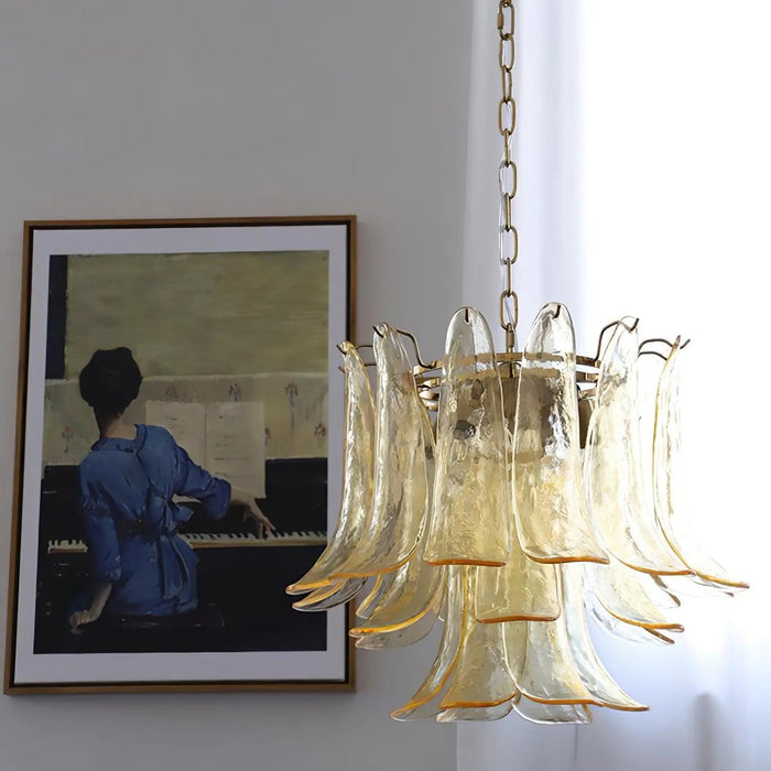 Murano Glass Leaf Chandelier - Simprolos