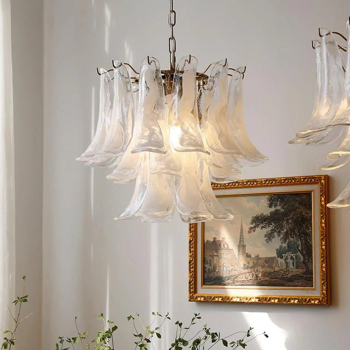 Murano Glass Leaf Chandelier - Simprolos