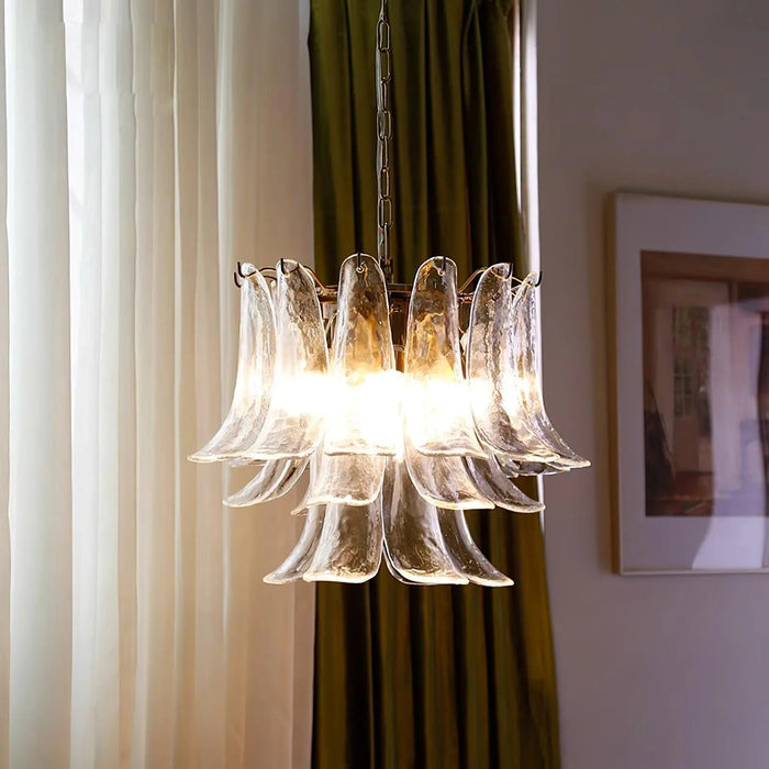 Murano Glass Leaf Chandelier - Simprolos