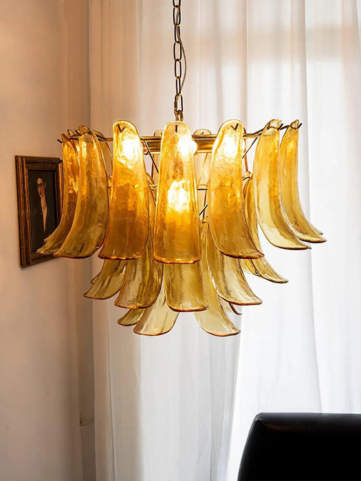 Murano Glass Leaf Chandelier - Simprolos