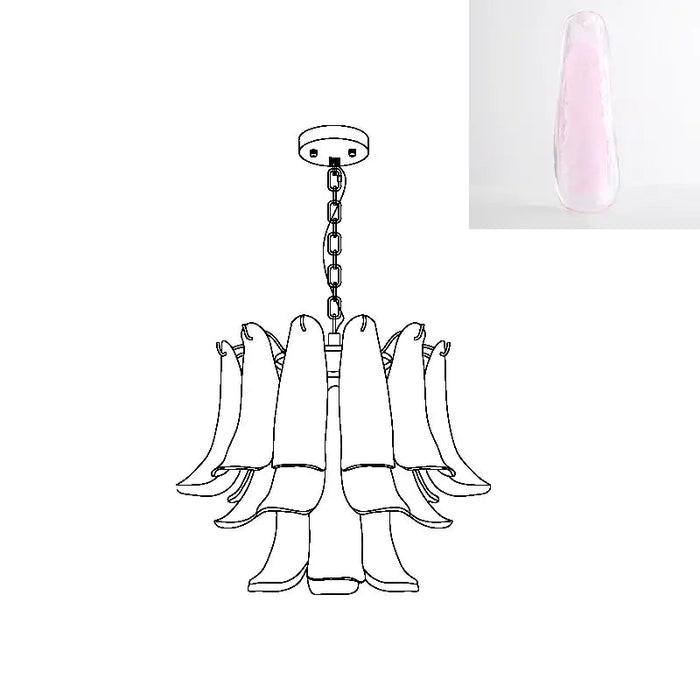Murano Glass Leaf Chandelier - Simprolos