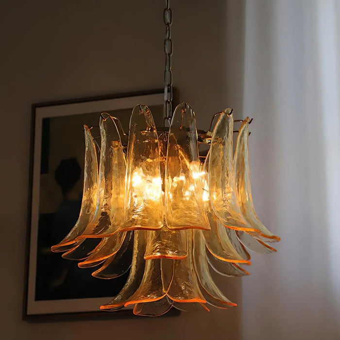 Murano Glass Leaf Chandelier - Simprolos