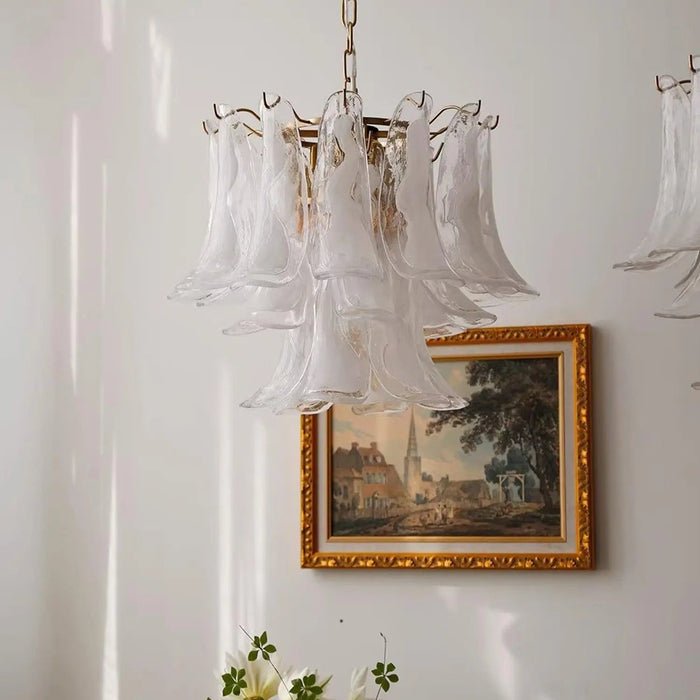 Murano Glass Leaf Chandelier - Simprolos