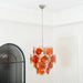 Murano Orange Disk Glass Chandelier - Simprolos
