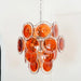Murano Orange Disk Glass Chandelier - Simprolos