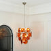 Murano Orange Disk Glass Chandelier - Simprolos