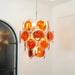 Murano Orange Disk Glass Chandelier - Simprolos