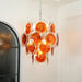 Murano Orange Disk Glass Chandelier - Simprolos