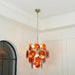 Murano Orange Disk Glass Chandelier - Simprolos