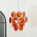 Murano Orange Disk Glass Chandelier - Simprolos