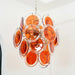 Murano Orange Disk Glass Chandelier - Simprolos