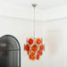 Murano Orange Disk Glass Chandelier - Simprolos