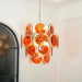 Murano Orange Disk Glass Chandelier - Simprolos