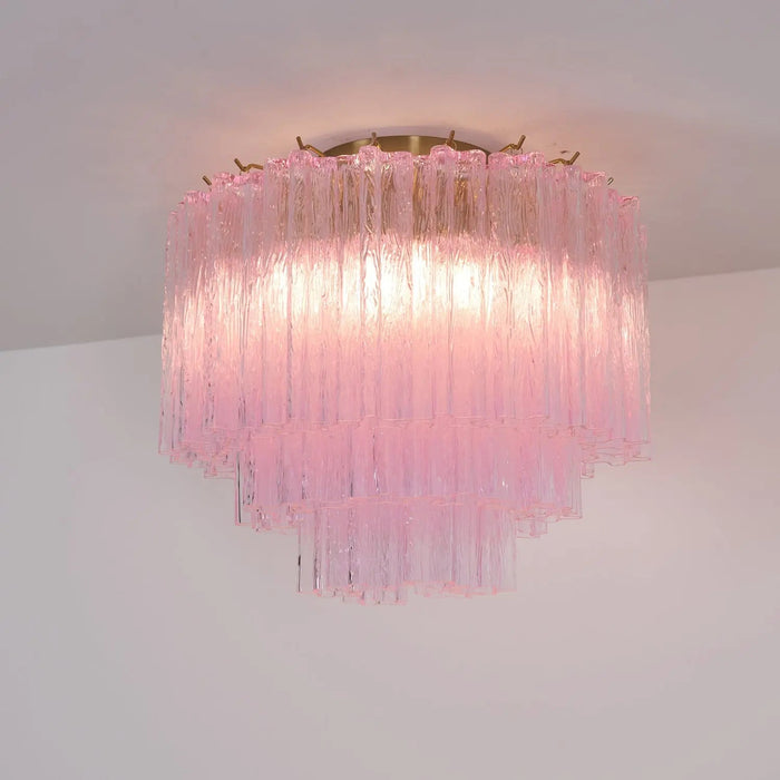 Murano Pink Glass Ceiling Light - Simprolos