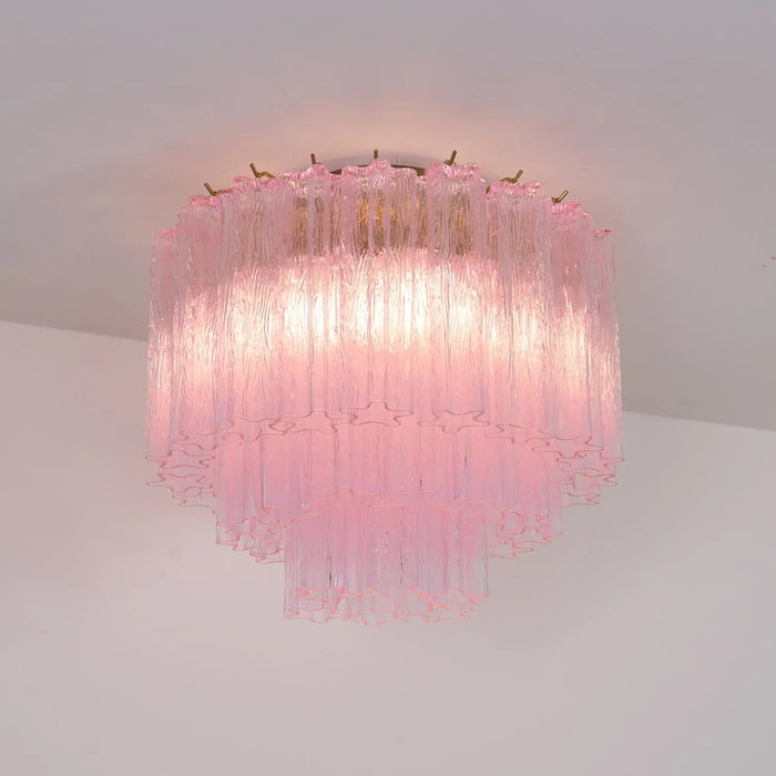 Murano Pink Glass Ceiling Light - Simprolos