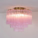 Murano Pink Glass Ceiling Light - Simprolos