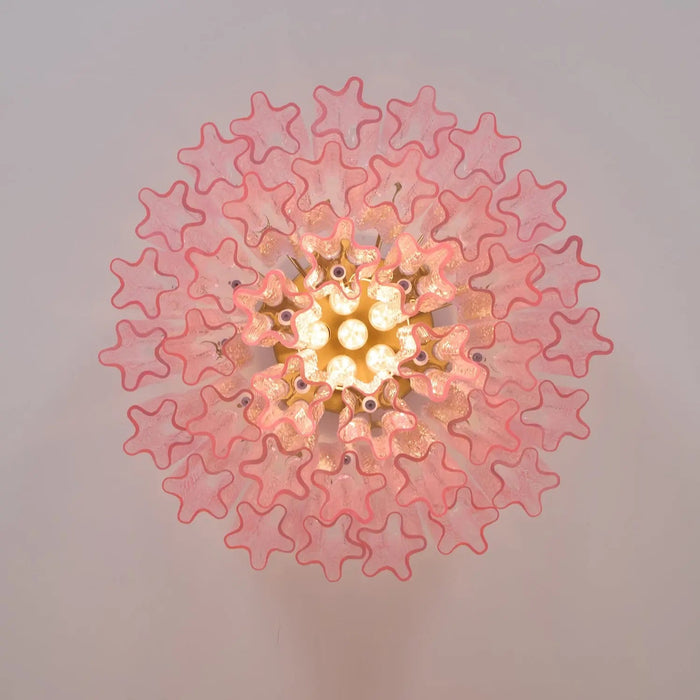 Murano Pink Glass Ceiling Light - Simprolos