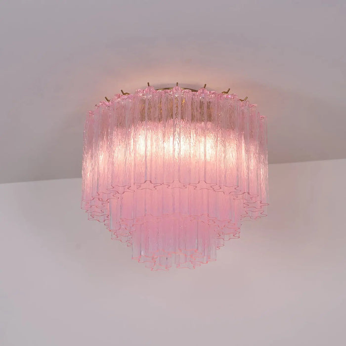 Murano Pink Glass Ceiling Light - Simprolos