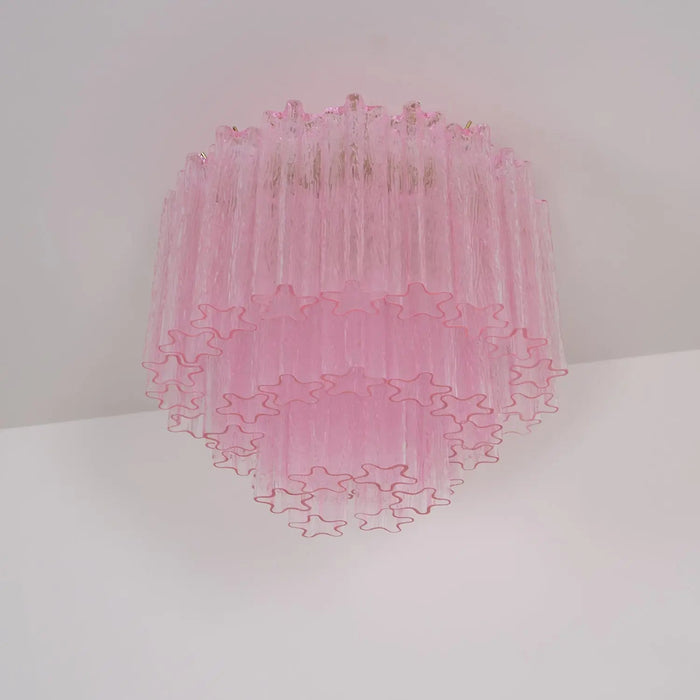 Murano Pink Glass Ceiling Light - Simprolos