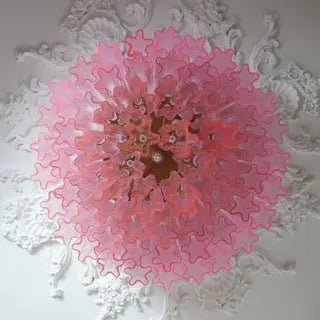 Murano Pink Glass Ceiling Light - Simprolos