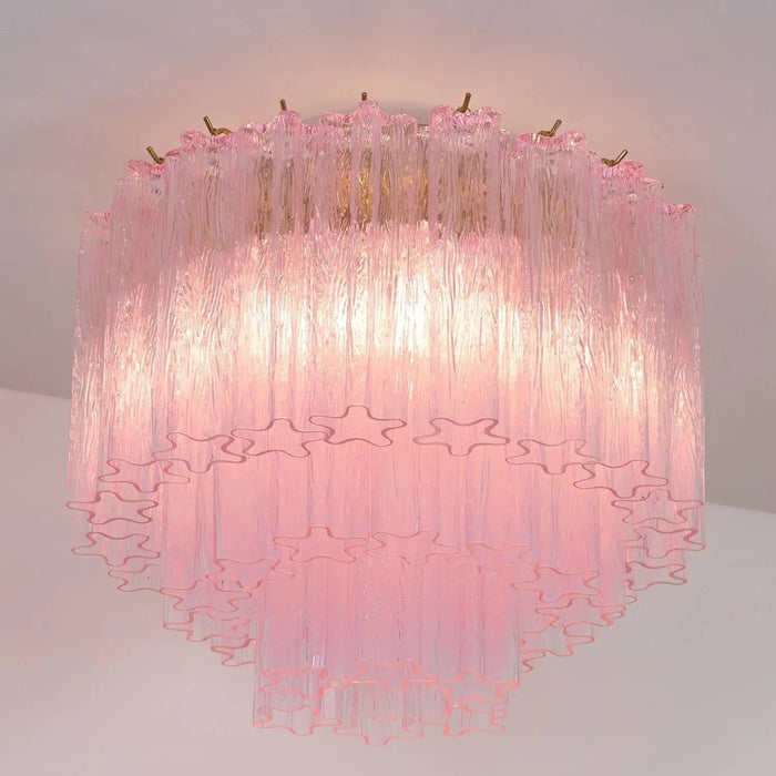 Murano Pink Glass Ceiling Light - Simprolos