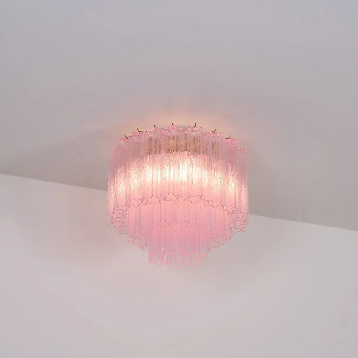 Murano Pink Glass Ceiling Light - Simprolos
