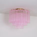 Murano Pink Glass Ceiling Light - Simprolos